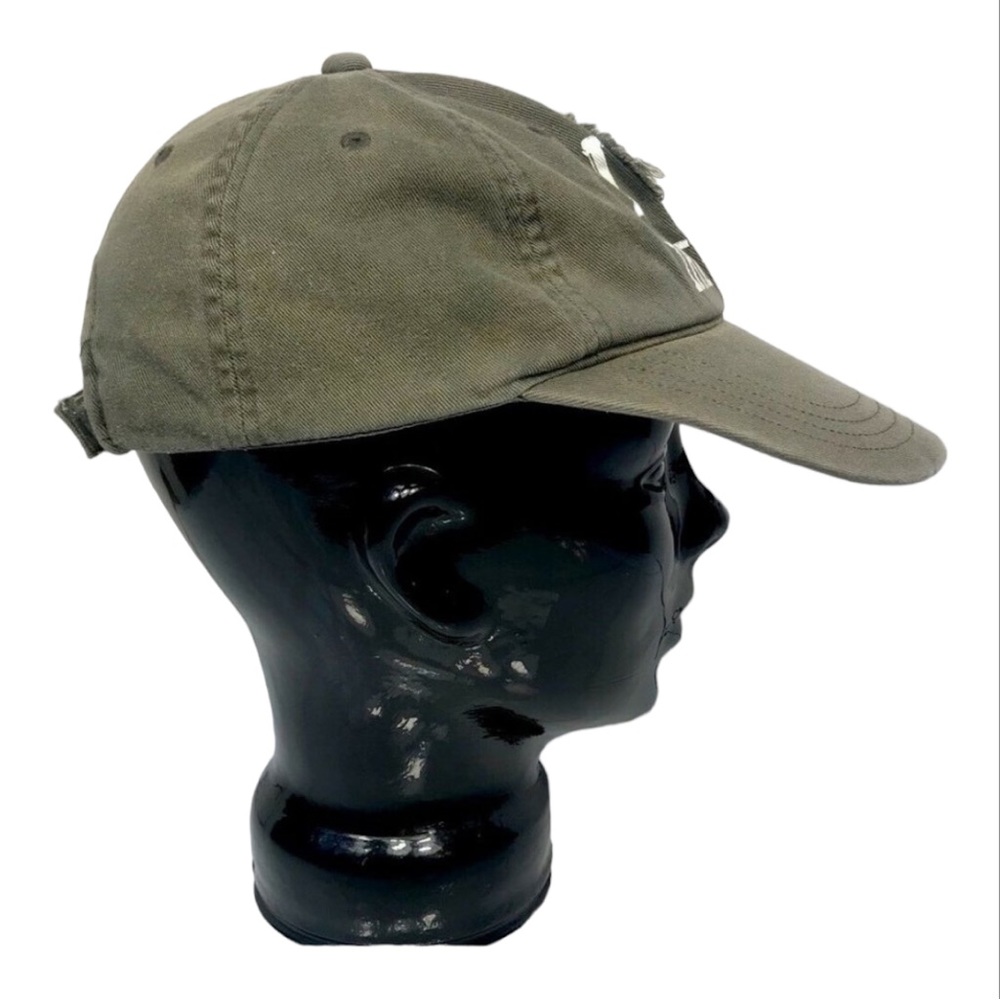 Irish Flag Trucker Cap Hat Distressed Canvas Army Green Adjustable Snap Closure - Picture 5 of 5